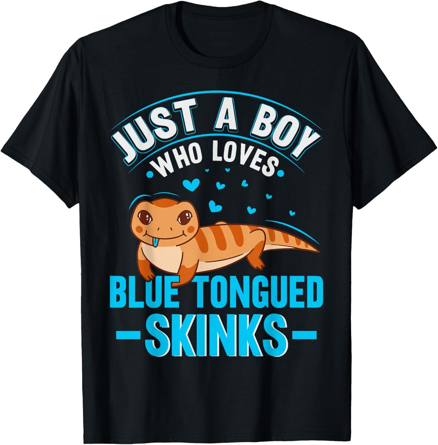 Skink Blue tongue Lizard Design for a Blue tongued skink Boy T-Shirt - T-Shirt | Black