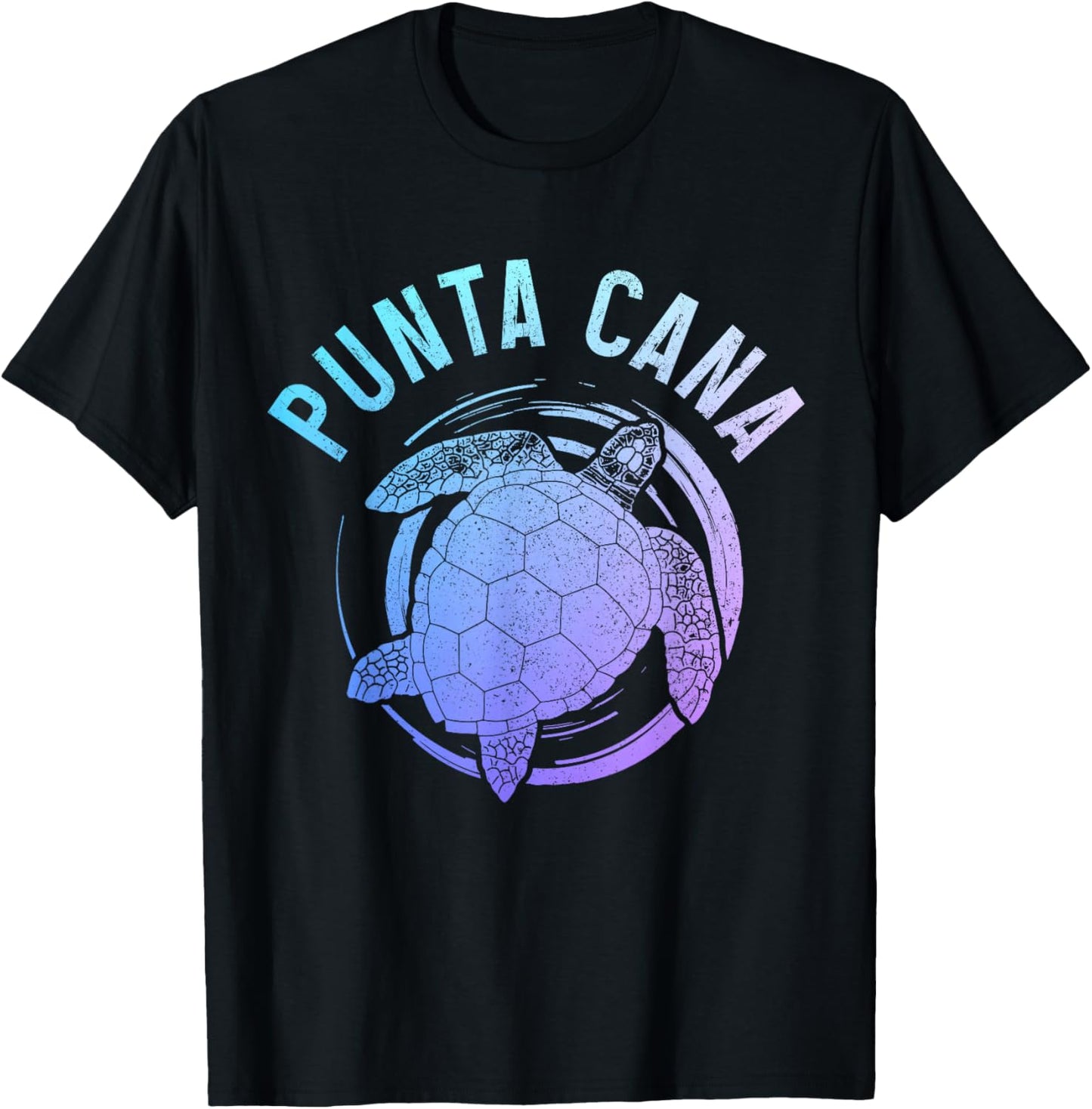 Punta Cana Dominican Republic Sea Turtle Souvenir Vintage T-Shirt - T-Shirt | Black