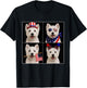 West Highland Terrier 4th of July Westie Dog USA Photobooth T-Shirt - T-Shirt | Black