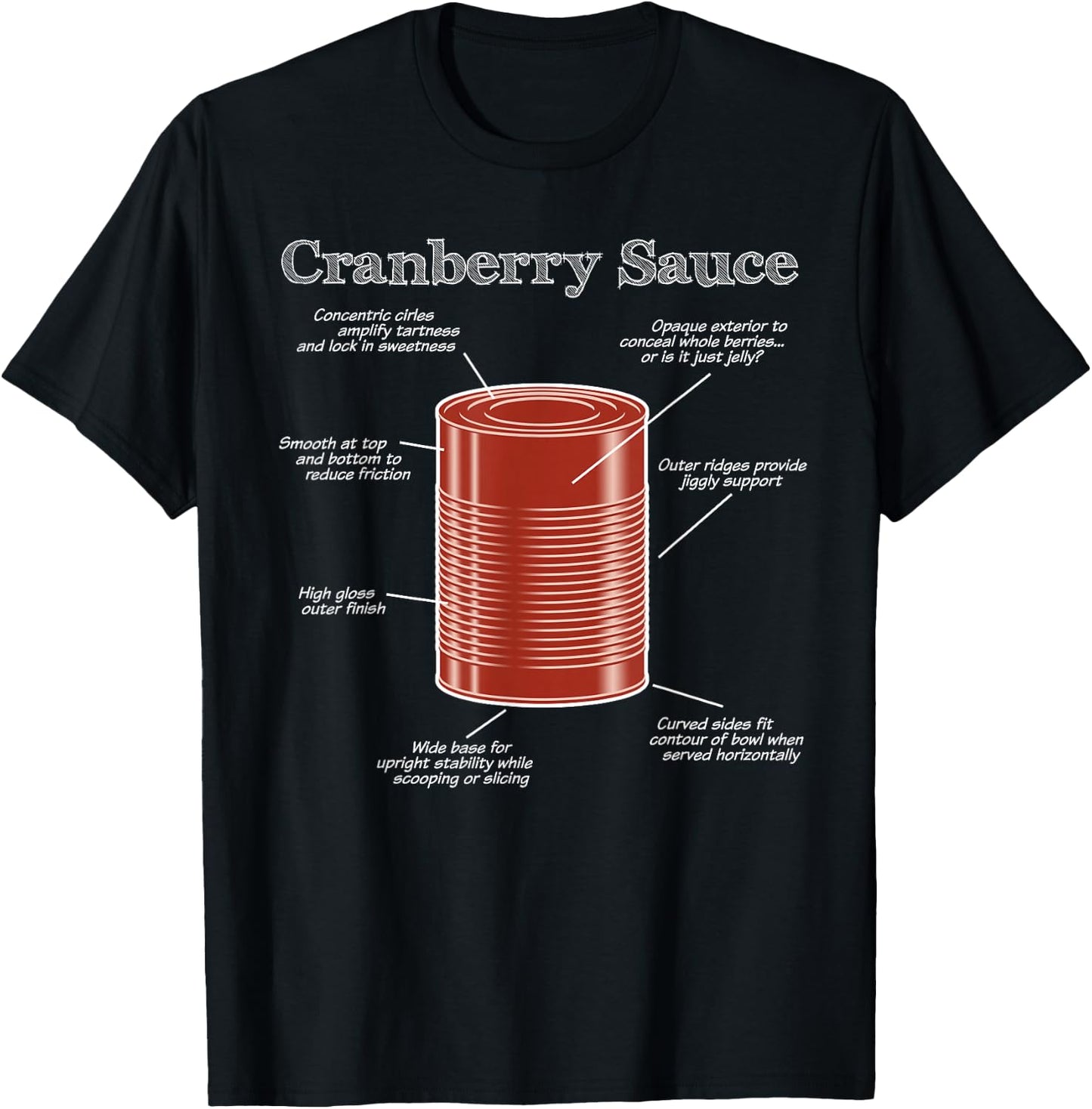 Cranberry Sauce Nutrition T-Shirt - T-Shirt | Black