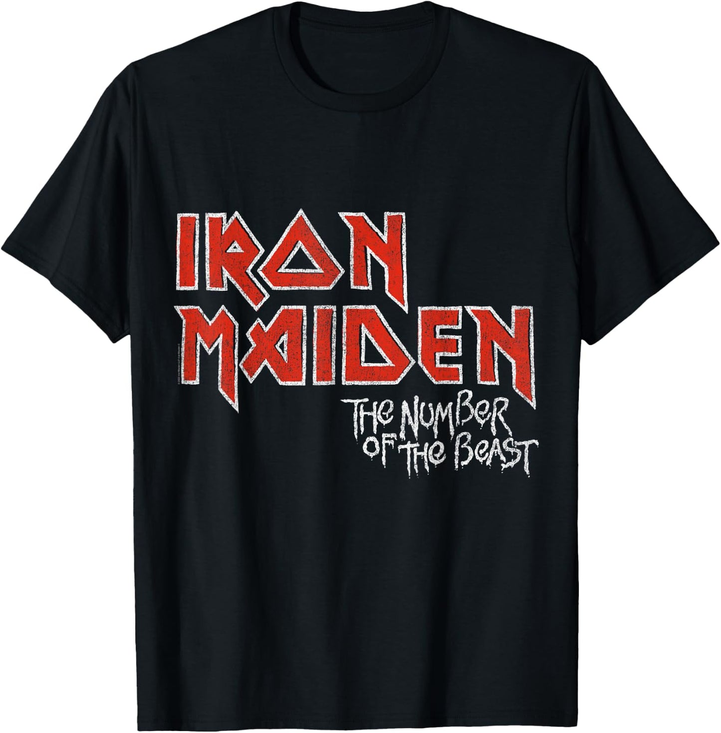 Iron Maiden_Vintage Stacked NOTB Logo T-Shirt - T-Shirt | Black