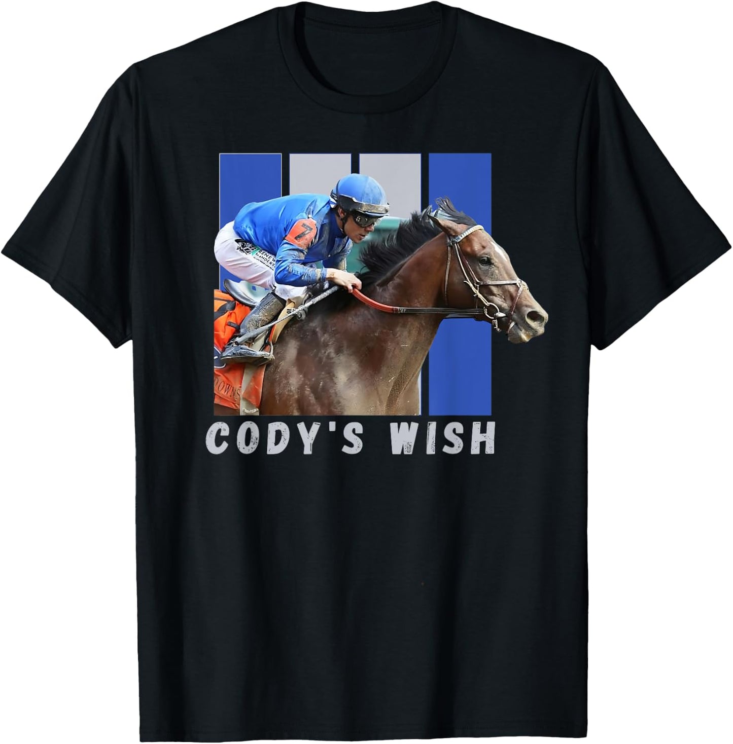 Cody's Wish Horse Racing Thoroughbred, Del Mar, Santa Anita T-Shirt - T-Shirt | Black