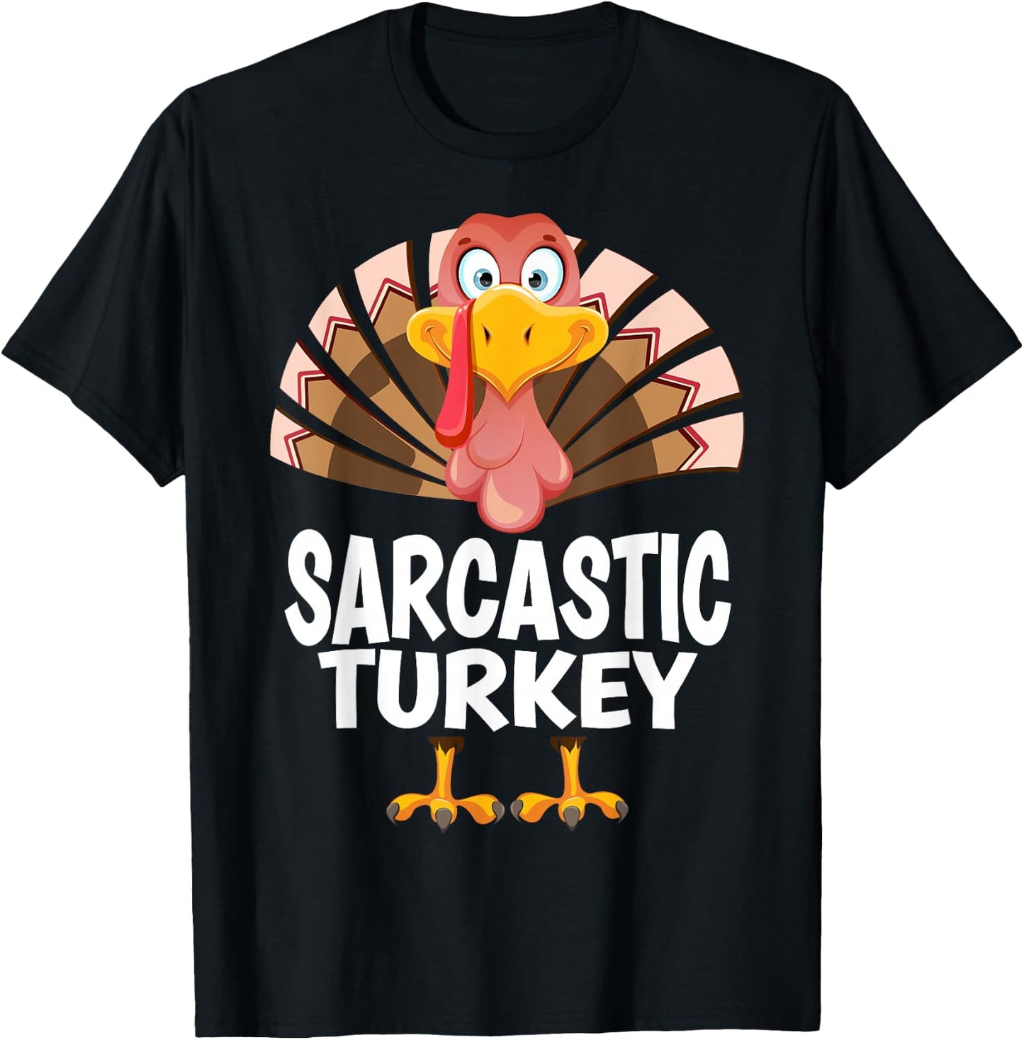 Thanksgiving Sarcastic Turkey Matching Pajama T-Shirt - T-Shirt | Black