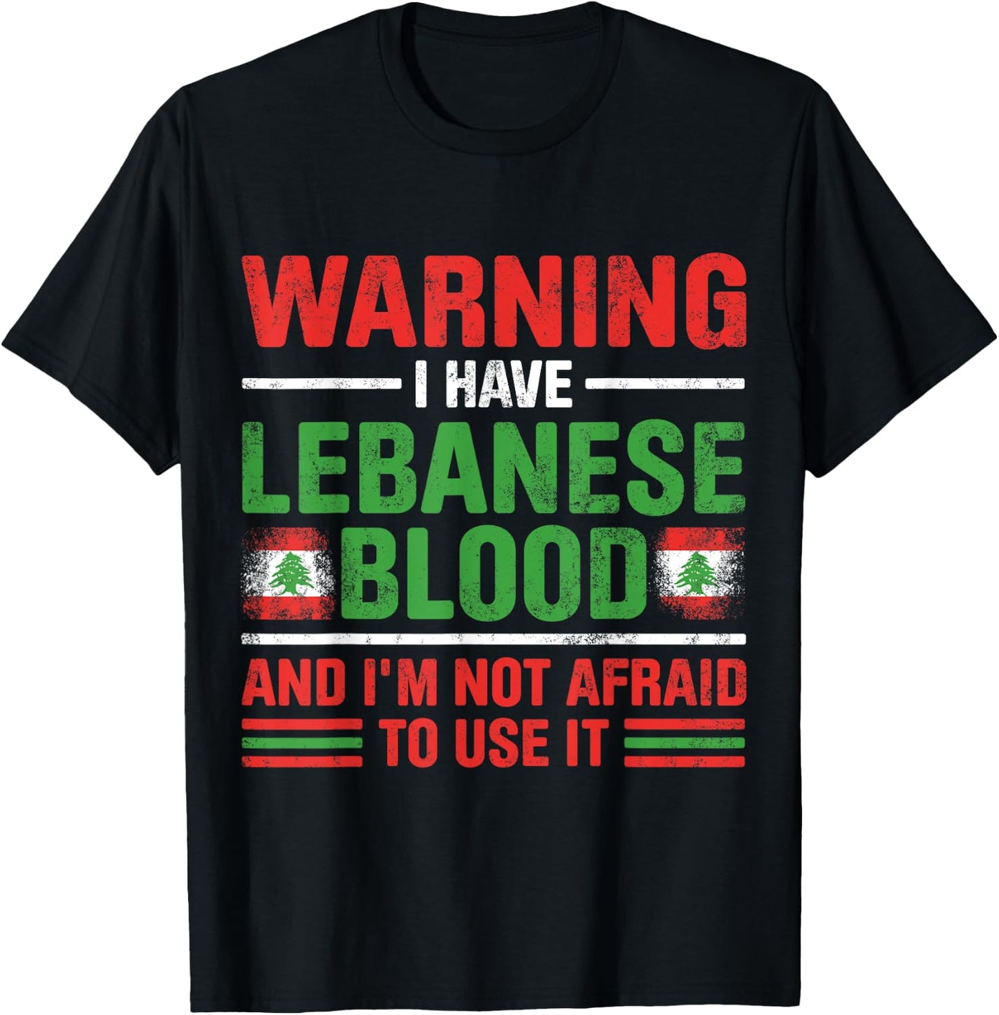 Lebanese Lebanese Roots Lebanese Heritage Lebanese Proud Flag Lebanese , Black, S T-Shirt - T-Shirt | Black