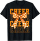 Coquette Orange Cheer Bow Sport Cheerleader Cheerleading T-Shirt - T-Shirt | Black