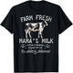 Funny Breastfeeding Mama's Milk Cow Farm Lacatation New Mom T-Shirt - T-Shirt | Black