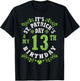 It's Saint Patrick's Day My 13th Birthday Happy 13 Years Old T-Shirt - T-Shirt | Black