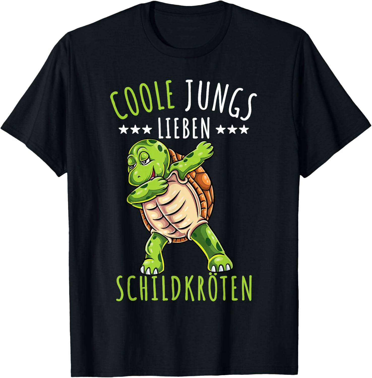 Coole Jungs lieben Schildkröten T-Shirt - T-Shirt | Black