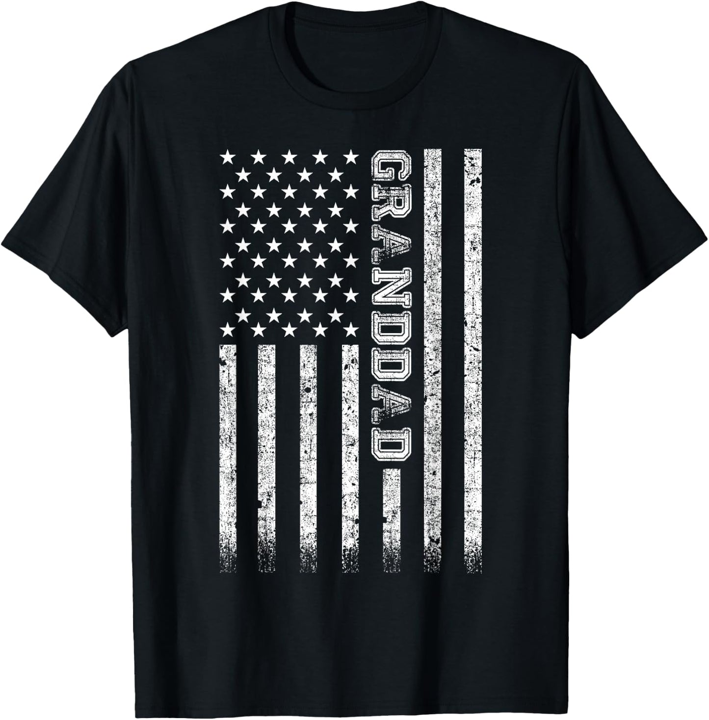 Granddad American Flag T-Shirt - T-Shirt | Black