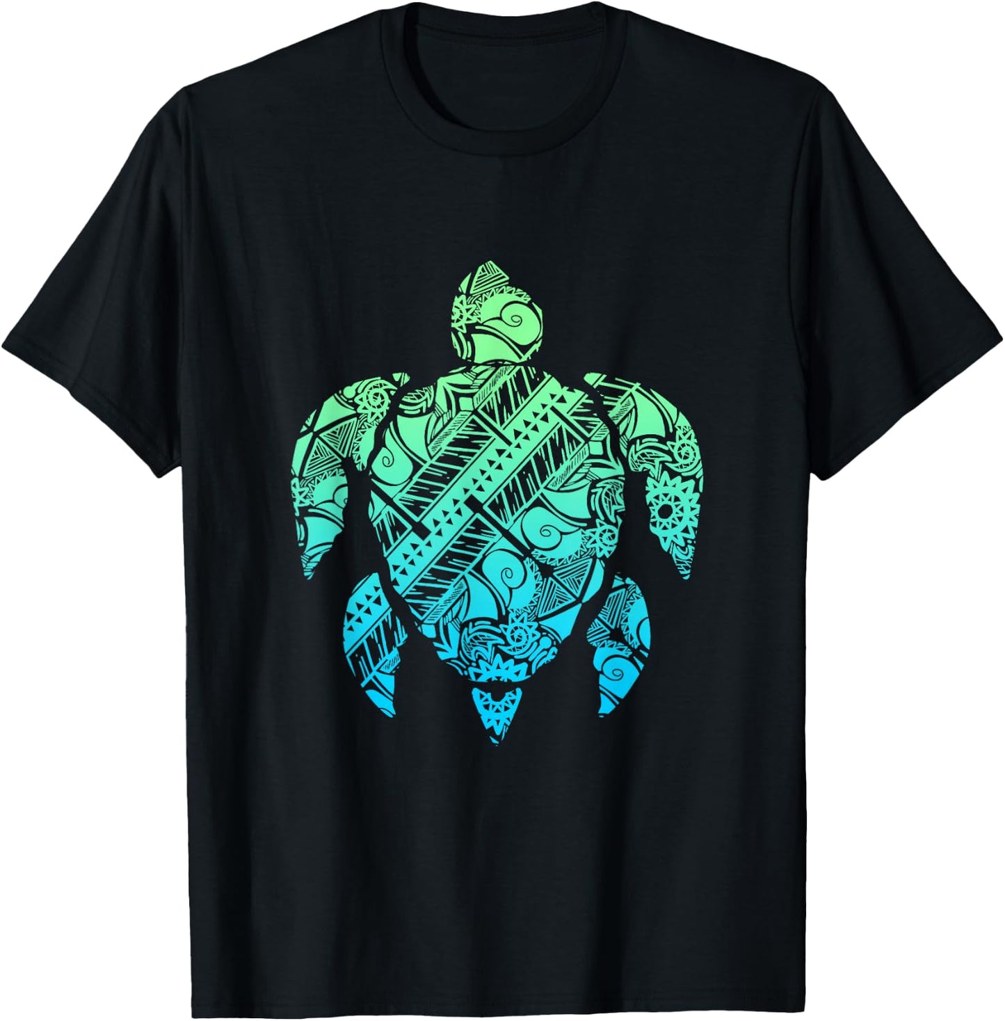 Maori Turtle Polynesian New Zealand Culture Tattoo T-Shirt - T-Shirt | Black