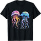 Jellyfish Marine Mammal Artwork Sea Ocean Jellyfish Motif T-Shirt - T-Shirt | Black