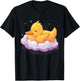 Duck Sleeping Cloud Sleep Duck Sleepy Animal Duck Lover T-Shirt - T-Shirt | Black