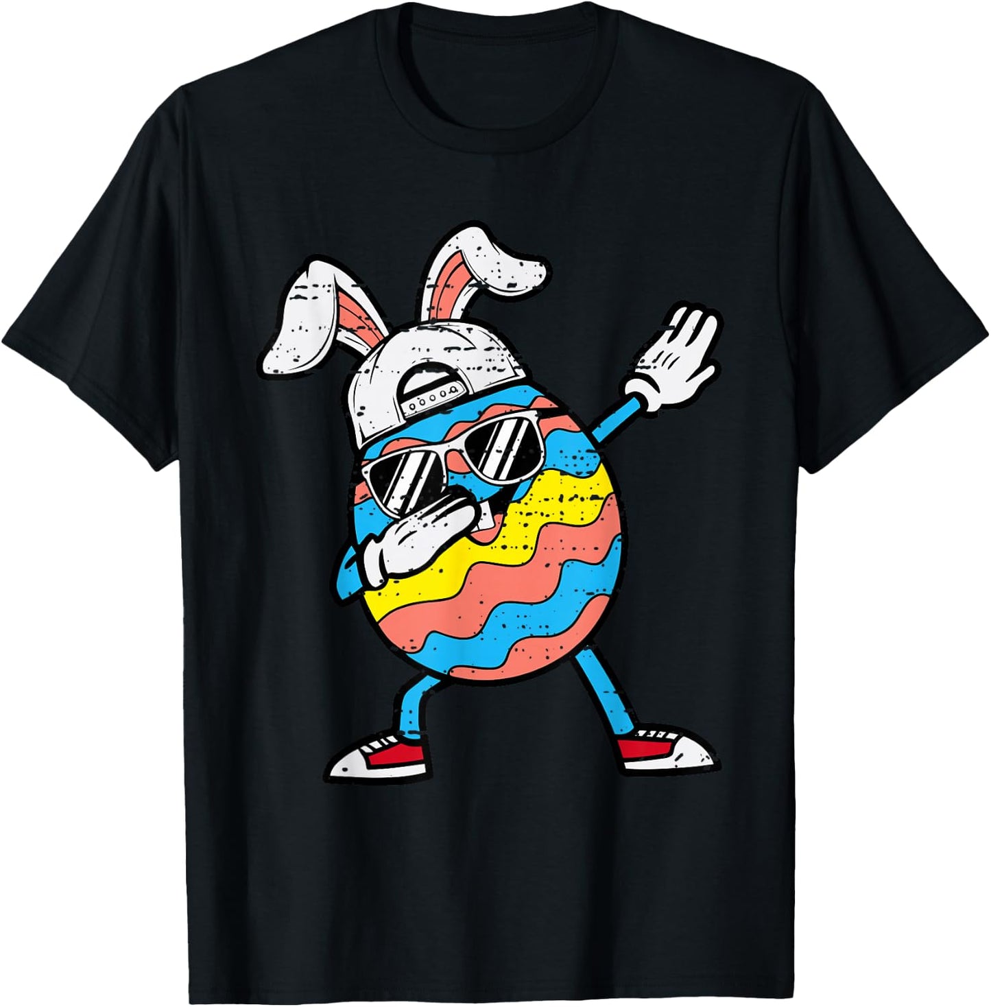 Easter Dabbing Egg Bunny Dab Boys Girls Kid Toddler Children T-Shirt - T-Shirt | Black