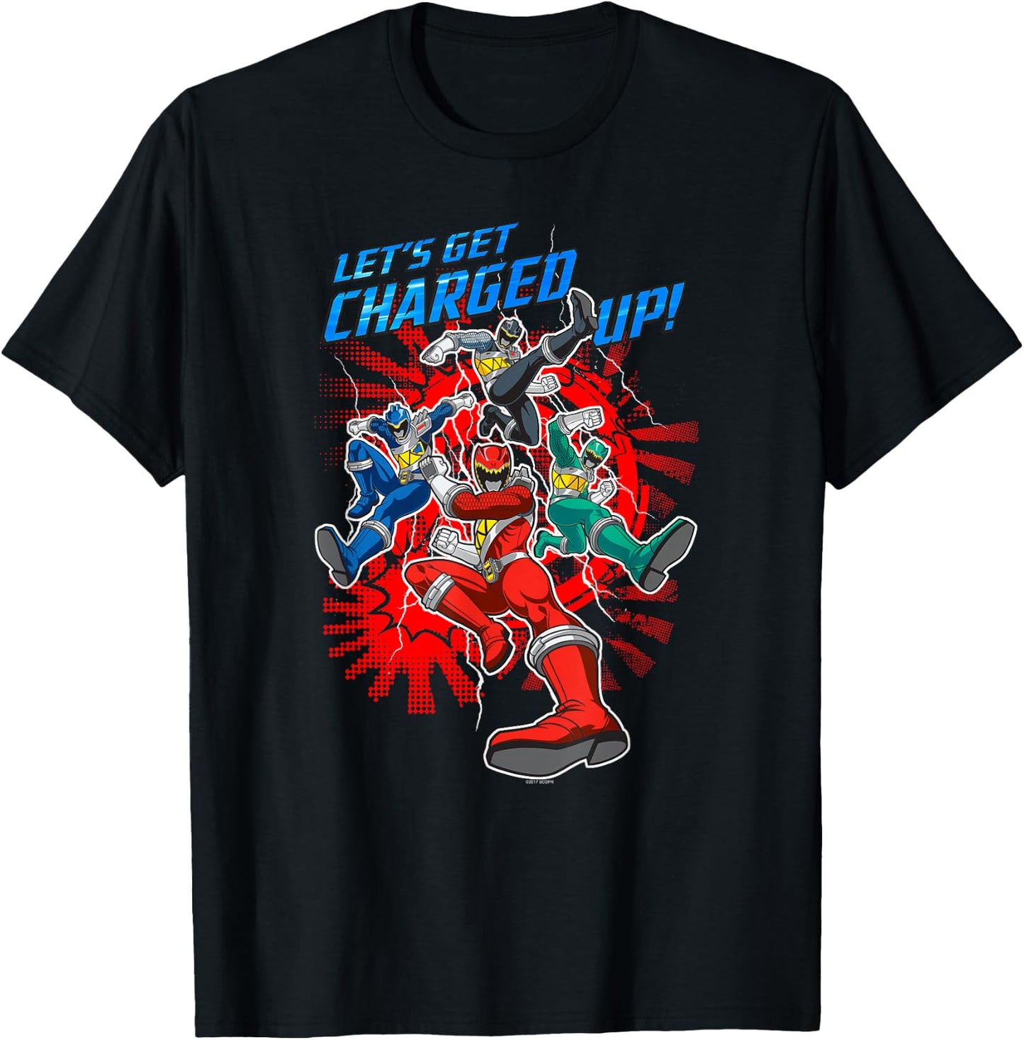 Power Rangers Dino Charge Charged Up T-Shirt - T-Shirt | Black