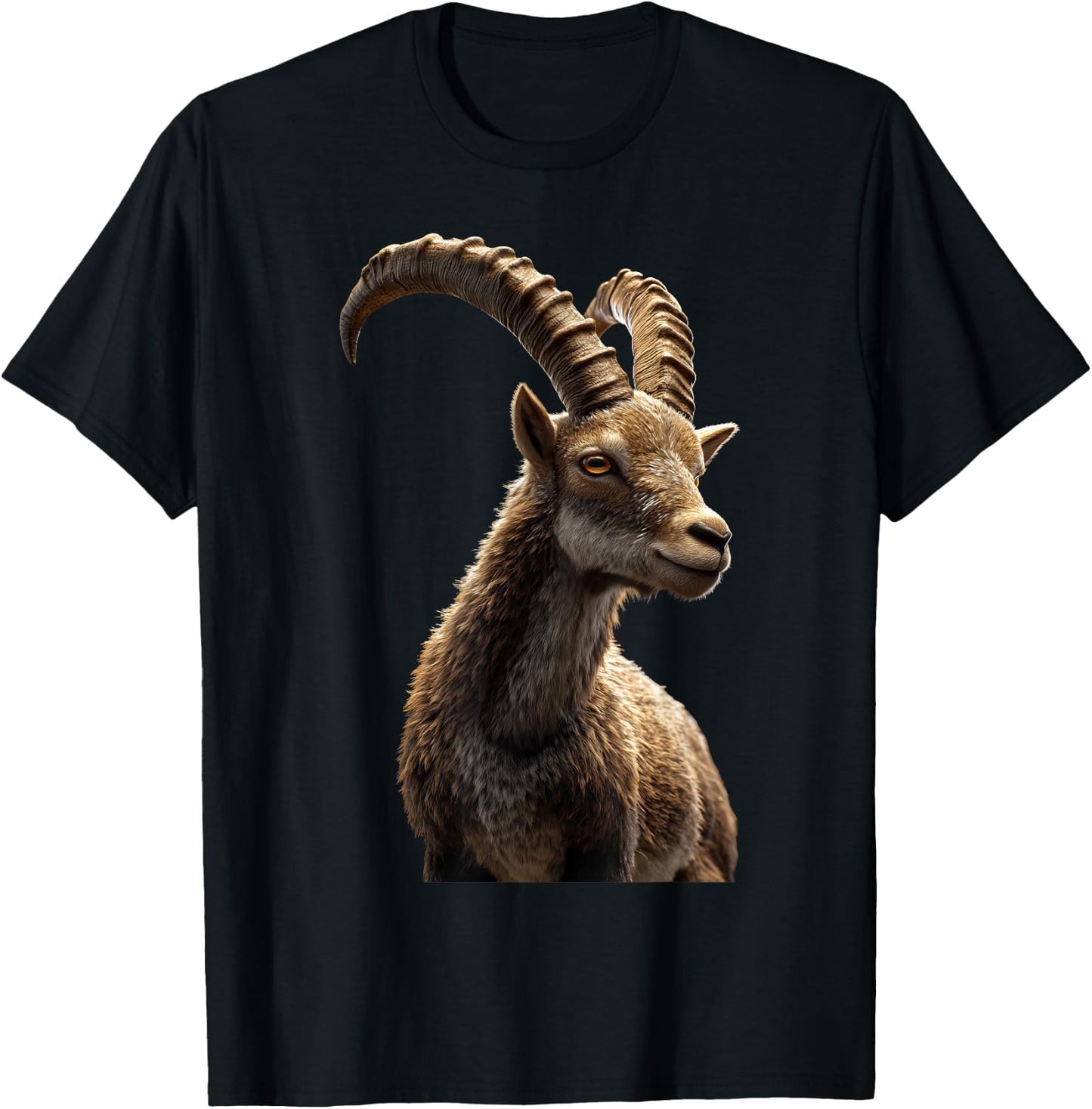 Steinbock Ziege Bock Alpensteinbock Capricorn Süße Ziegen T-Shirt - T-Shirt | Black