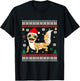 Ugly Christmas Pajama Sweater Leopard Gecko Animals Lover T-Shirt - T-Shirt | Black