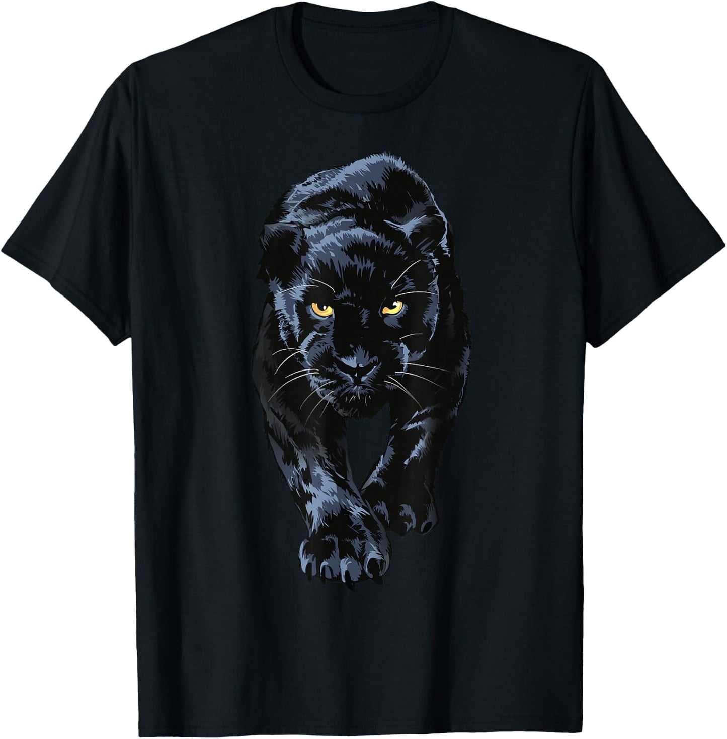 Black Panther Walking for Lovers Animal Leopard and Jaguar , black T-Shirt - T-Shirt | Black