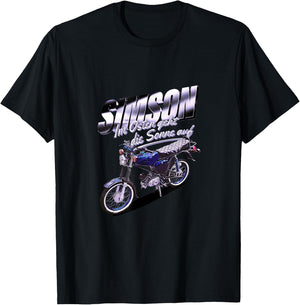 Simson Blue , black T-Shirt - T-Shirt | Black