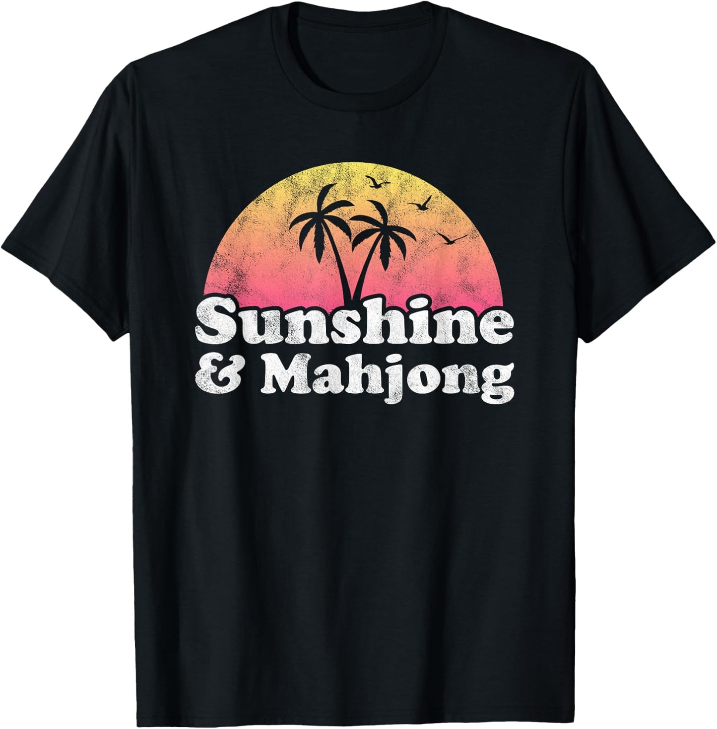 Sunshine and Mahjong T-Shirt - T-Shirt | Black