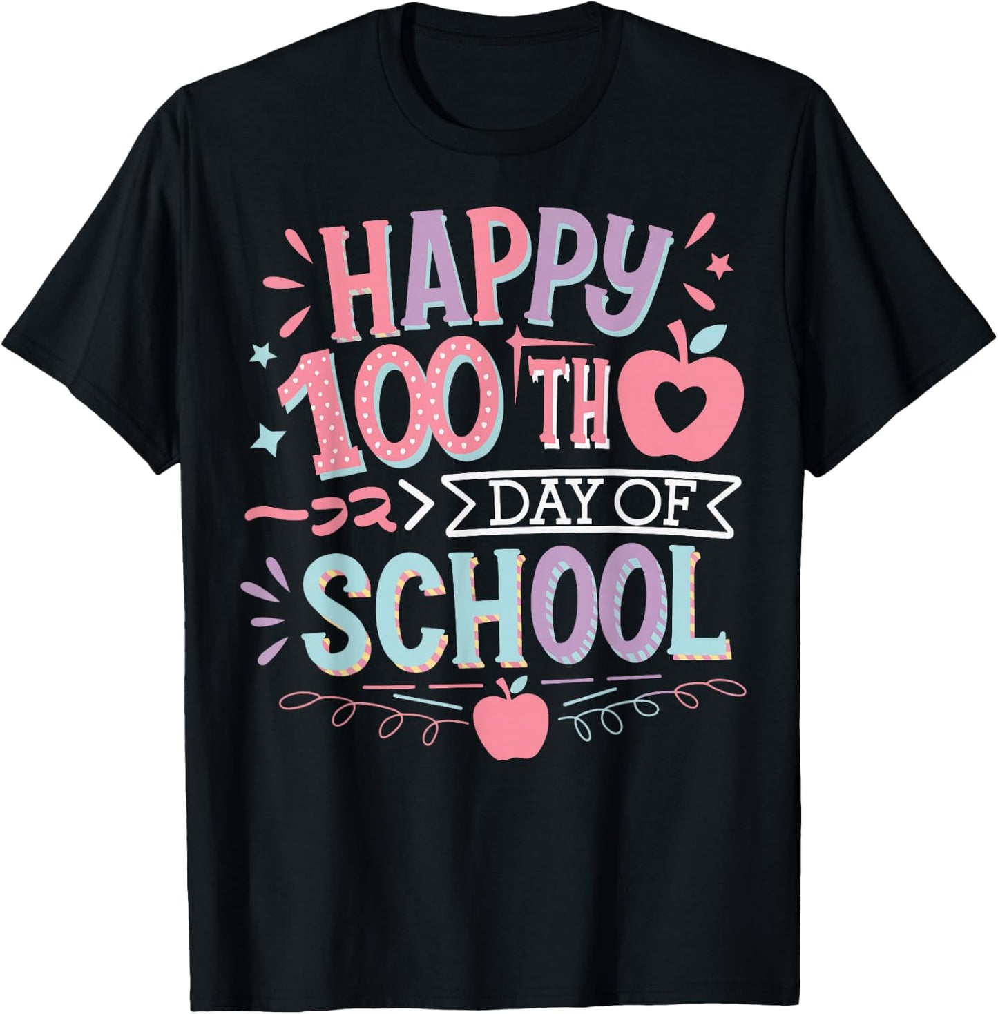 100 Days of School Dinosaur Elementary School Student Pupil T-Shirt - T-Shirt | Black