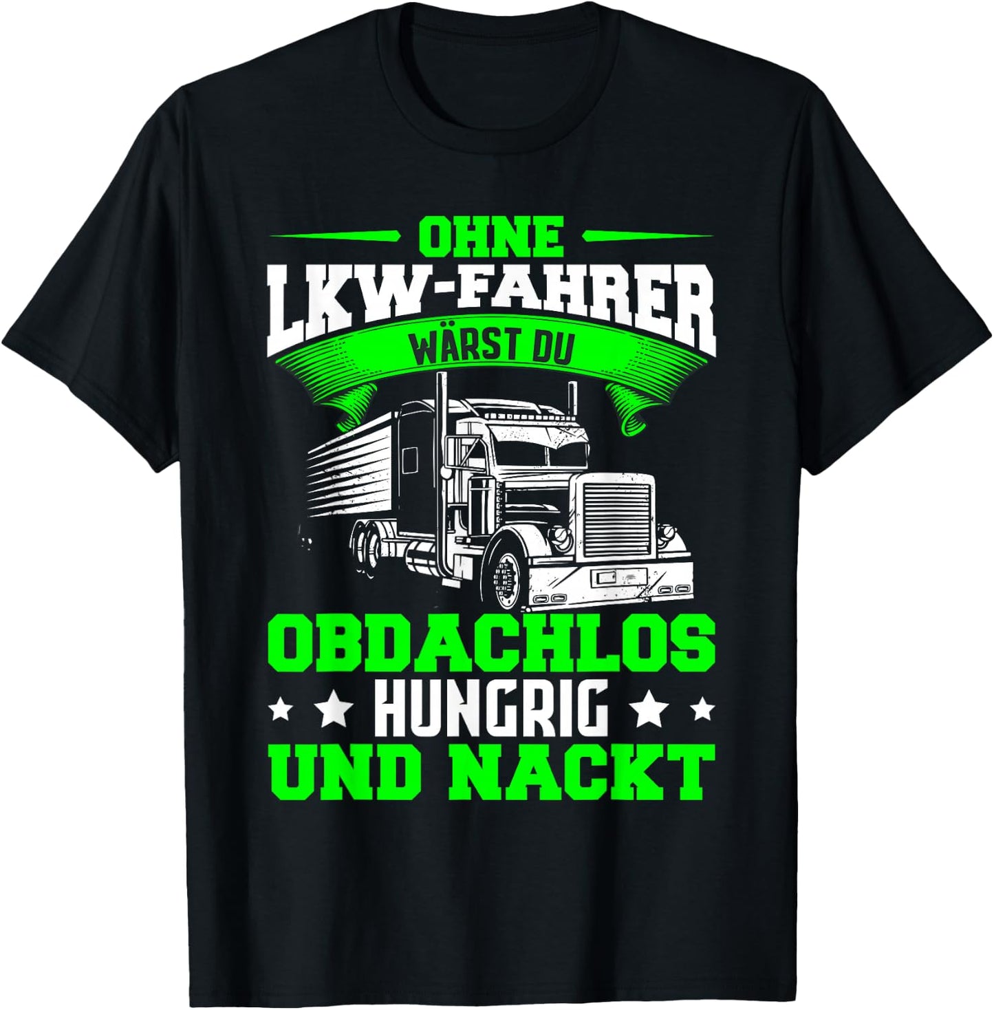 Berufskraftfahrer Spedition Lastwagen LKW Fahrer Logistik T-Shirt - T-Shirt | Black