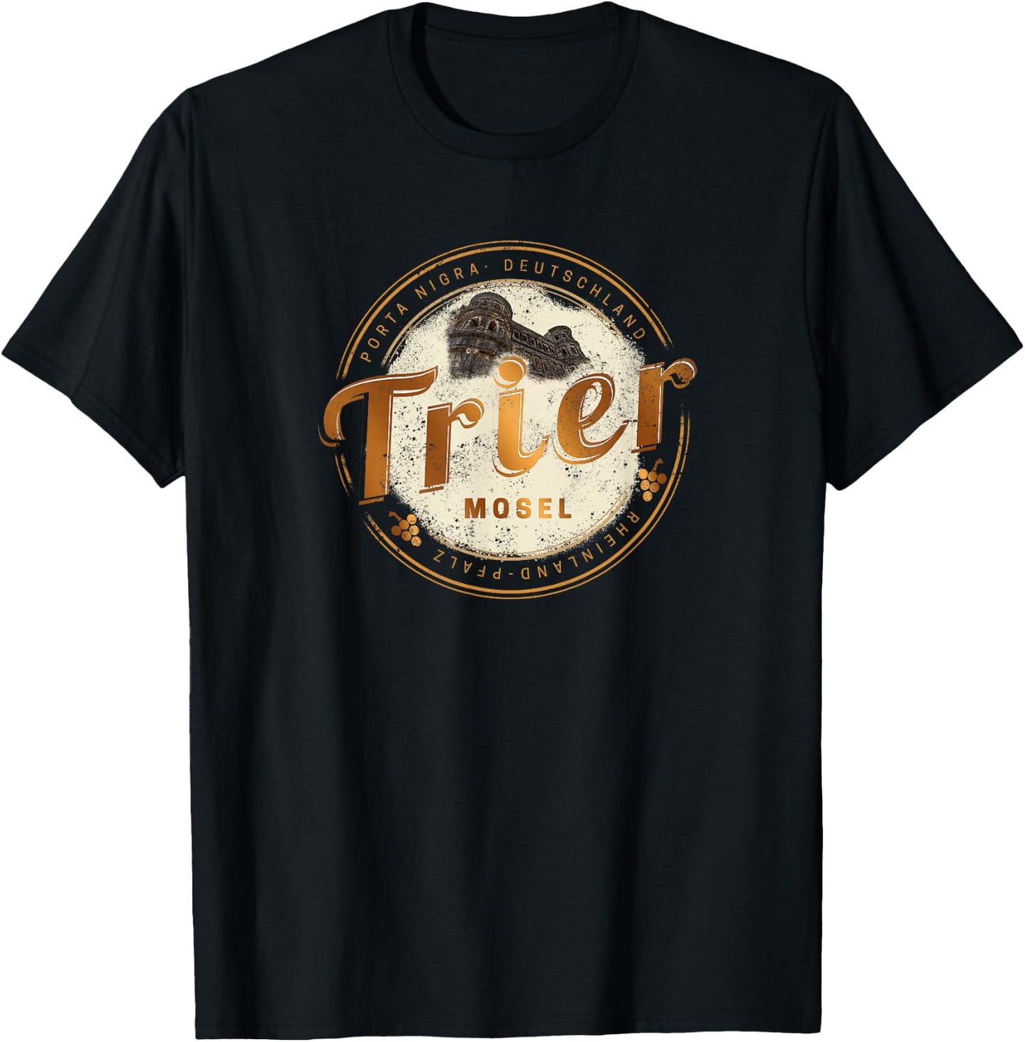 Trier Vintage Mosel Rheinland-Pfalz Deutschland T-Shirt - T-Shirt | Black
