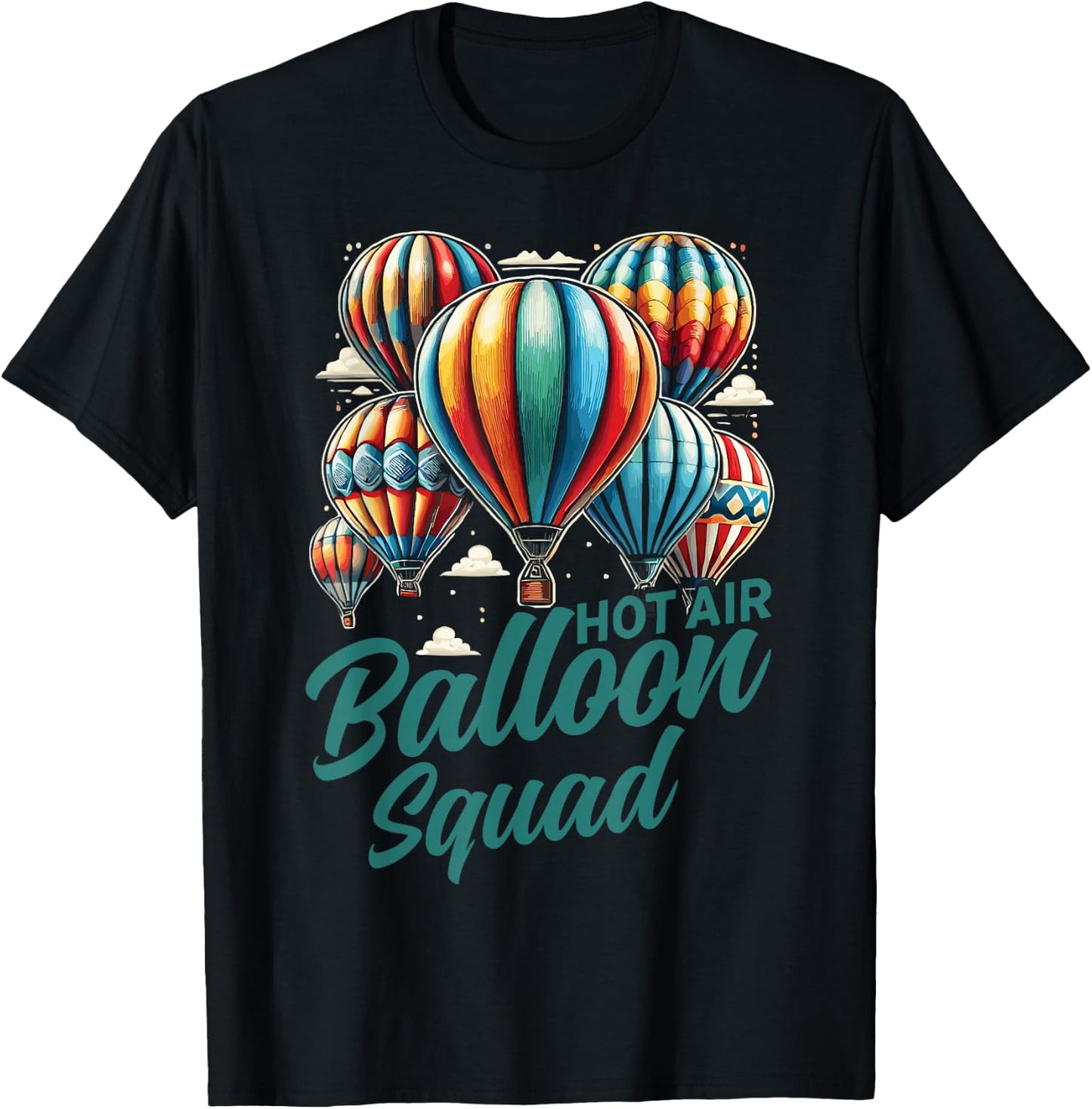 Hot Air Ballon Squad Hot Air Balloon T-Shirt - T-Shirt | Black