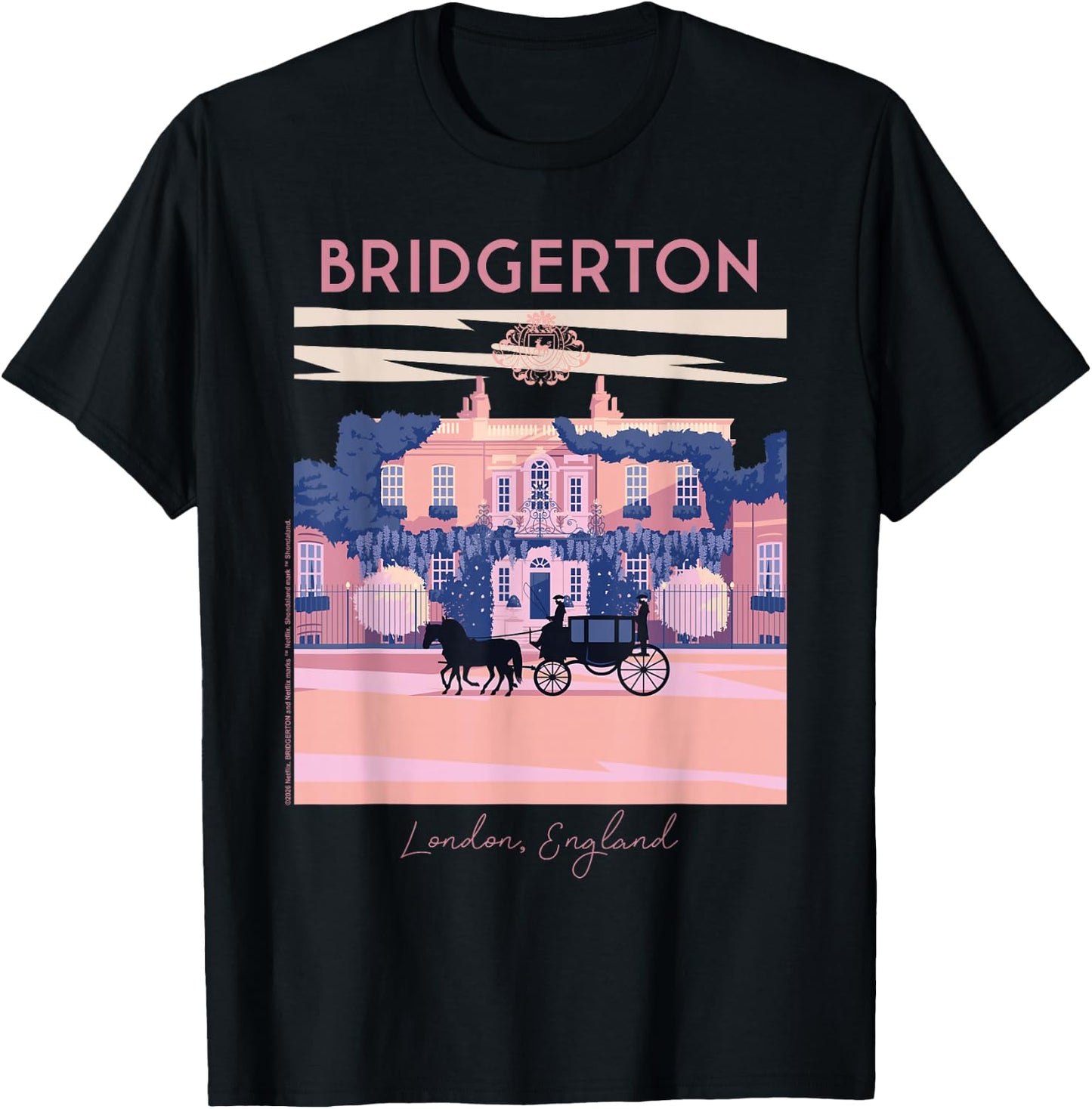 Bridgerton Modern Minimal Offiziell lizenziert T-Shirt - T-Shirt | Black
