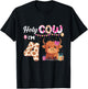 Holy Cow I'm 4 Year Old Birthday Highland Cow 4th Bday Kid T-Shirt - T-Shirt | Black