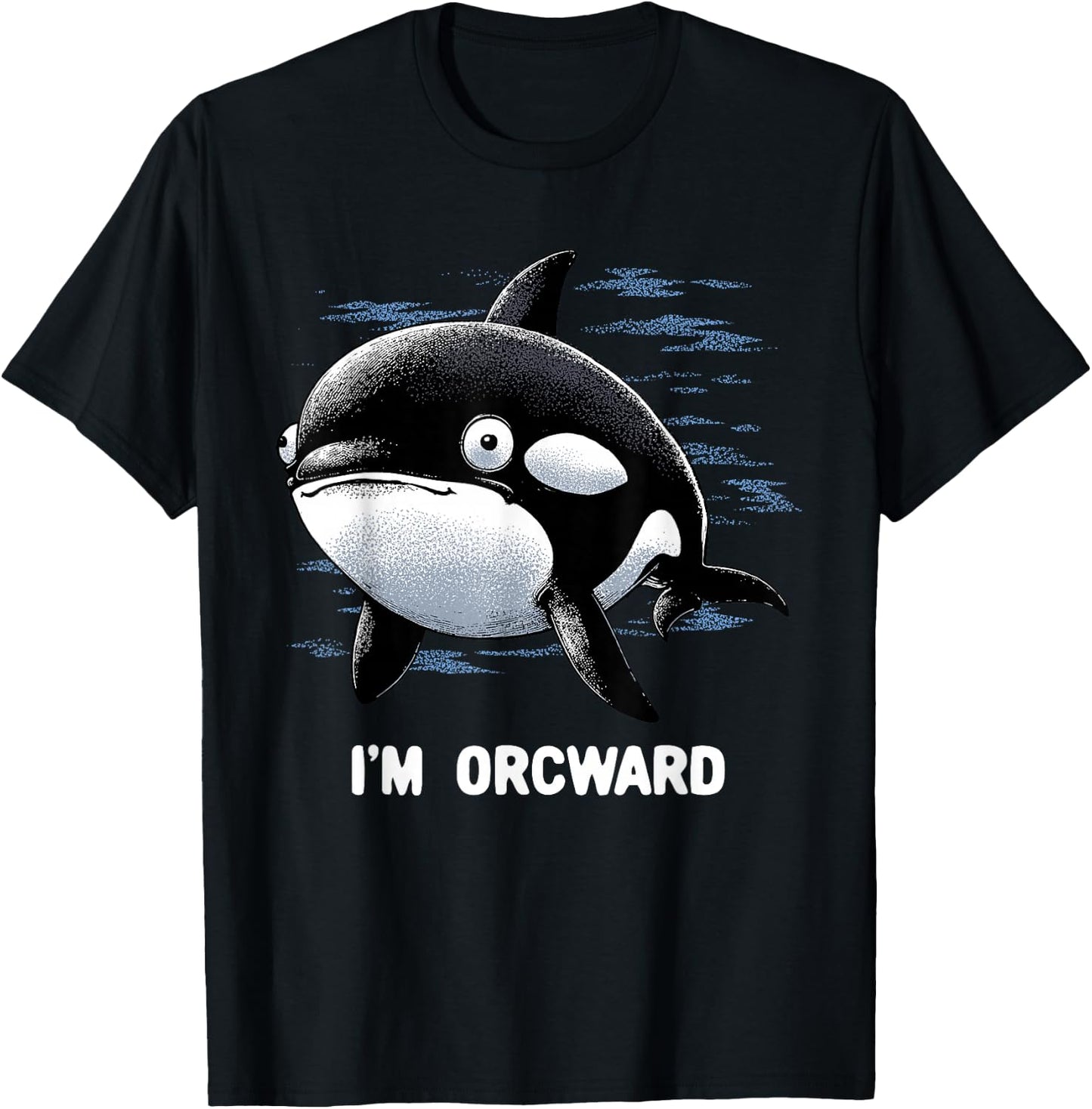 Orca Shirt Orcward Funny Awkward Orca Whale Ocean Fish Lover T-Shirt - T-Shirt | Black