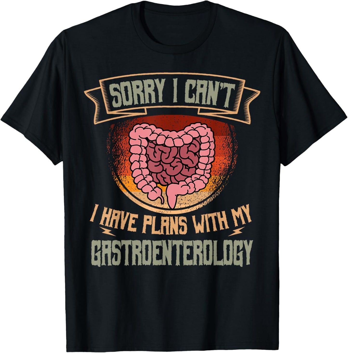 Gastroenterologist Stomach GI Specialist Retro Vintage T-Shirt - T-Shirt | Black