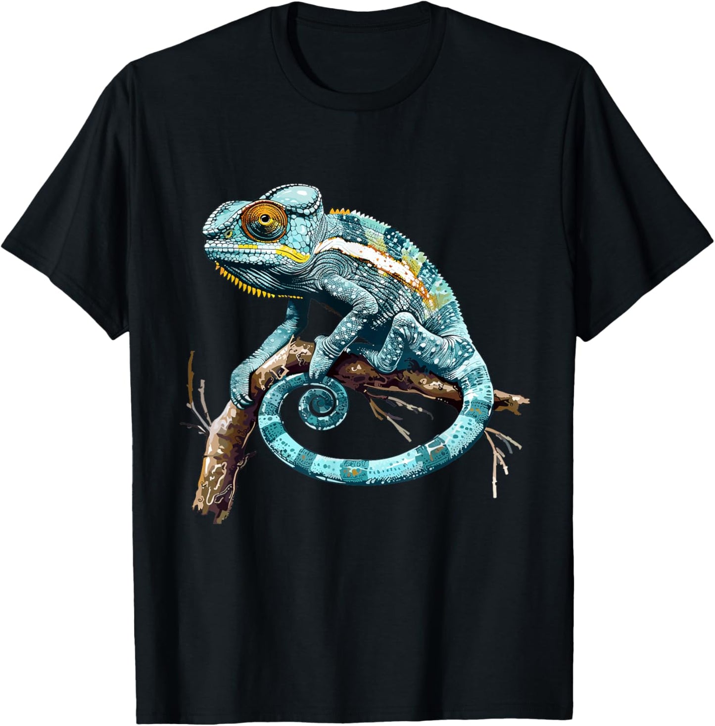 Chameleon Graphic Chameleon , Black, S T-Shirt - T-Shirt | Black