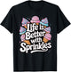 Ice Cream Lover Life Is Better With Sprinkles T-Shirt - T-Shirt | Black