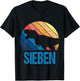 Dino 7 Jahre | Dinosaurier | 7. Geburtstag Junge Dino-Fan T-Shirt - T-Shirt | Black