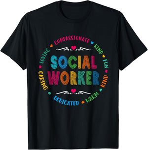 Social Worker 2026 Appreciation Social Work Week T-Shirt - T-Shirt | Black