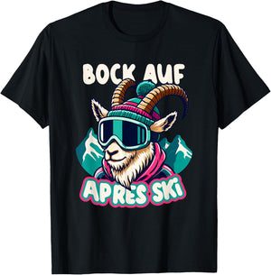 Bock auf Apres-Ski Holiday Winter Party Outfit , black T-Shirt - T-Shirt | Black