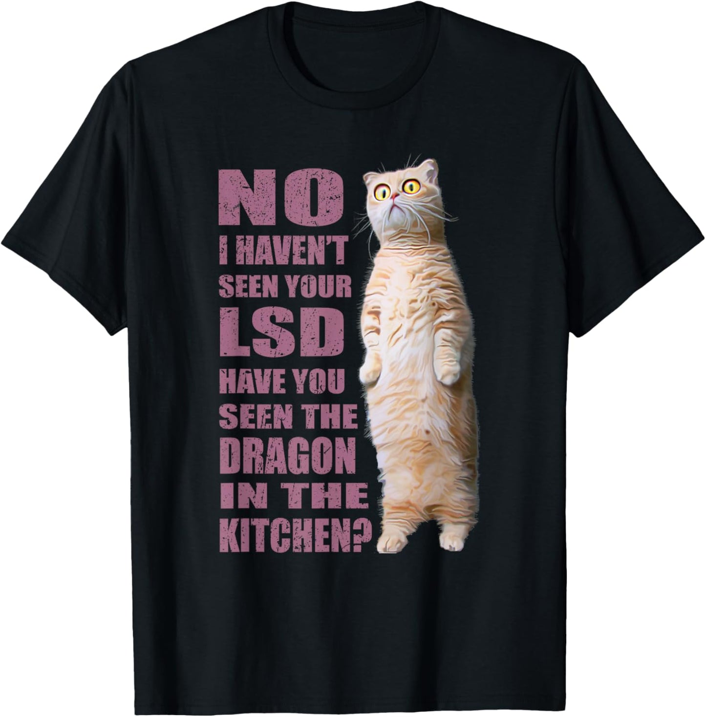 No I Haven't Seen Your LSD ~ Funny Cat Men Women T-Shirt - T-Shirt | Black