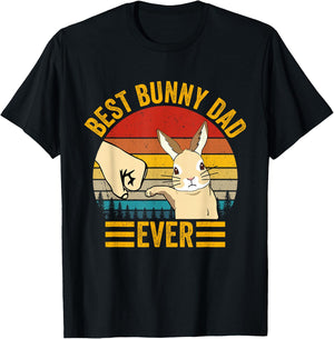 Best Bunny Dad Ever Rabbit Lover Father Pet Rabbit , Black, S T-Shirt - T-Shirt | Black