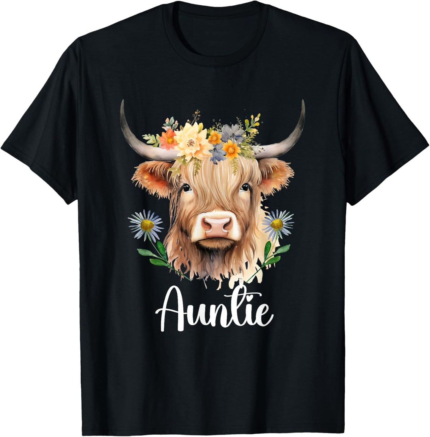 Cow Auntie Birthday Family Matching from niece or nephew T-Shirt - T-Shirt | Black