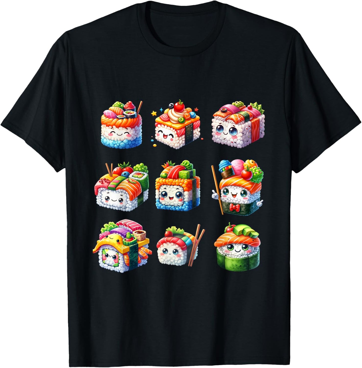 Set Japanese Food Lover T-Shirt - T-Shirt | Black