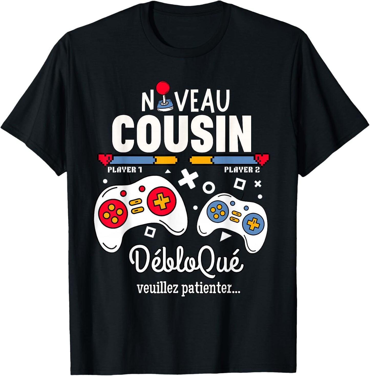 Future Cousin 2025 Gift Soon Cousin Gamer Humor , Black, S T-Shirt - T-Shirt | Black