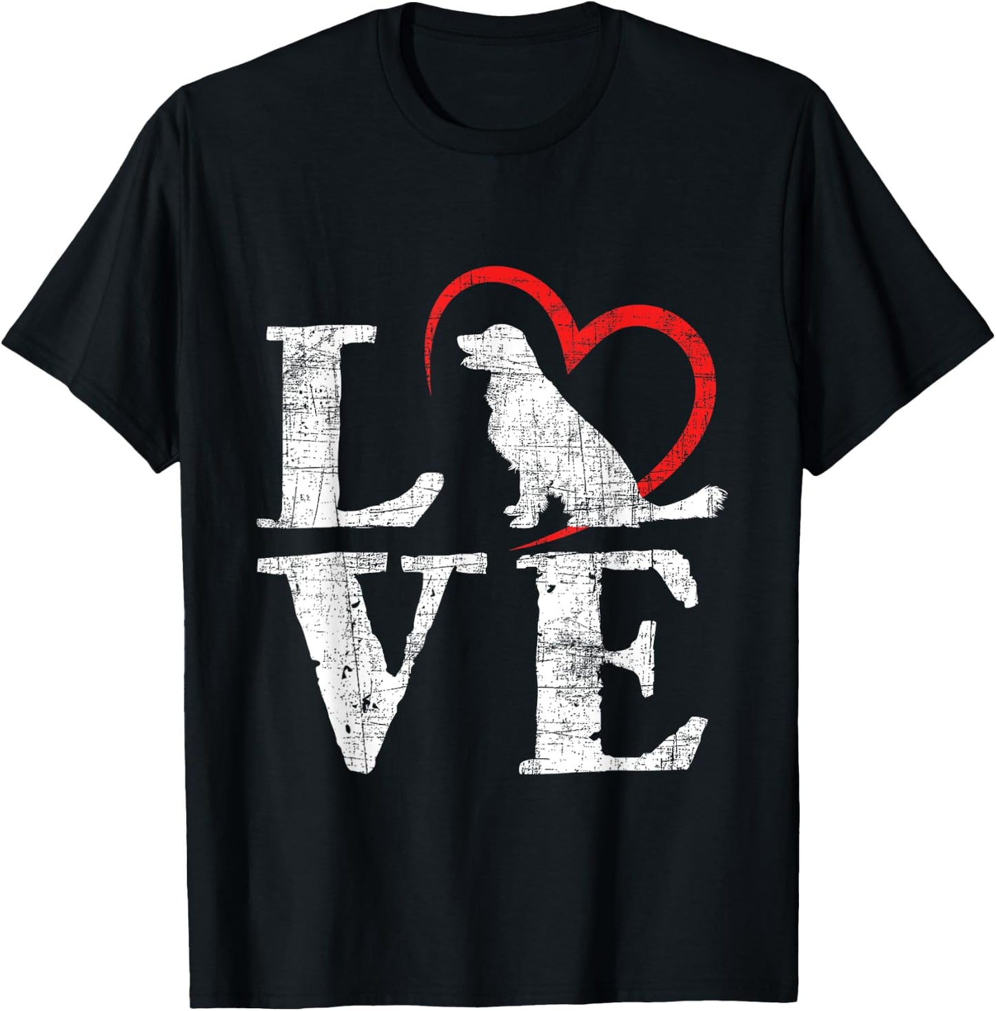 Love Golden Retriever Dog Owner Canine Pet Lover Puppy Women Girls Kids T-Shirt - T-Shirt | Black