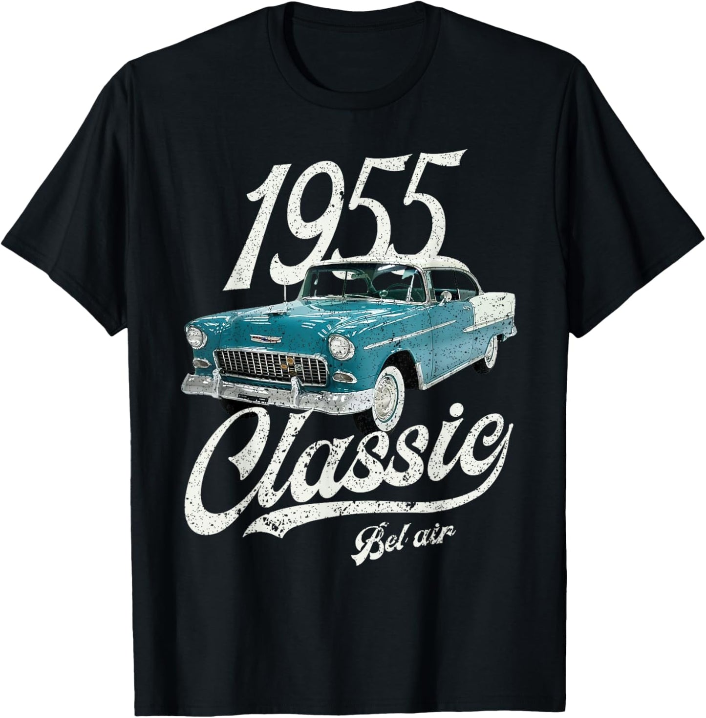 I'm Not Old I'm A Classic Bel Air Co. 1955 Chevy's Bel Air Blue Adults Retro Classic Car T-Shirt - T-Shirt | Black