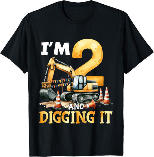 2 Ans 2 Ans garçon Construction garçon 2 Ans T-Shirt - T-Shirt | Black