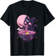 Kawaii Midnight Goth Car Eating Ramen Noodles T-Shirt - T-Shirt | Black