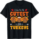 I Care For The Cutest Little Turkeys Thanksgiving Fall Nurse T-Shirt - T-Shirt | Black