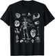 Human Skeleton Anatomy Drawing Diagram Spooky Halloween T-Shirt - T-Shirt | Black