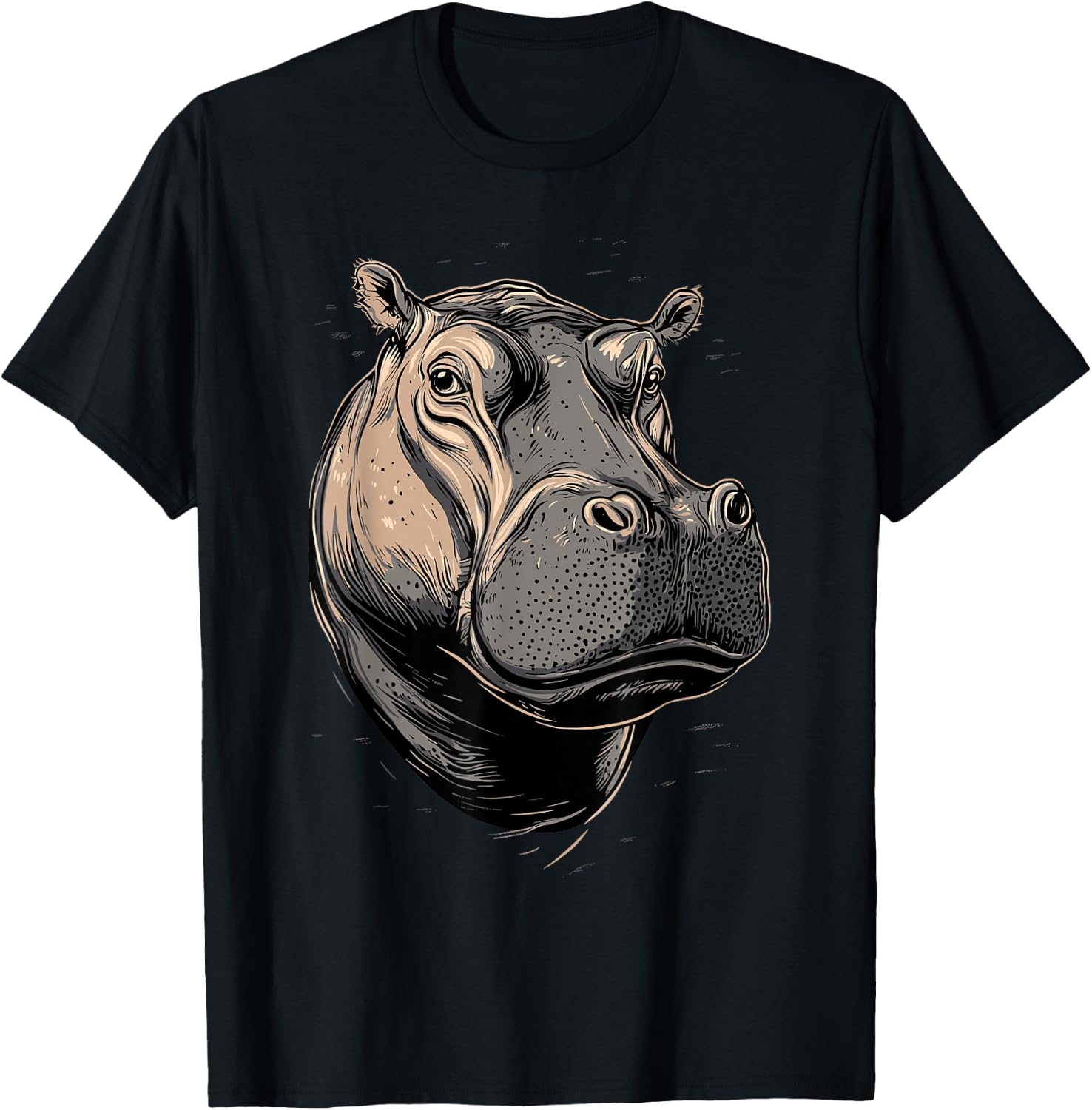 Hippo Hippo Hippopotamus Sweet Hippos T-Shirt - T-Shirt | Black