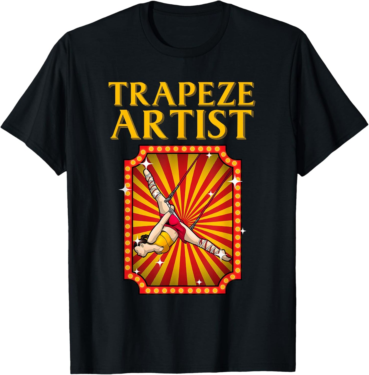 Funny Trapeze Artist Costume Design Kids Men Women Circus T-Shirt - T-Shirt | Black
