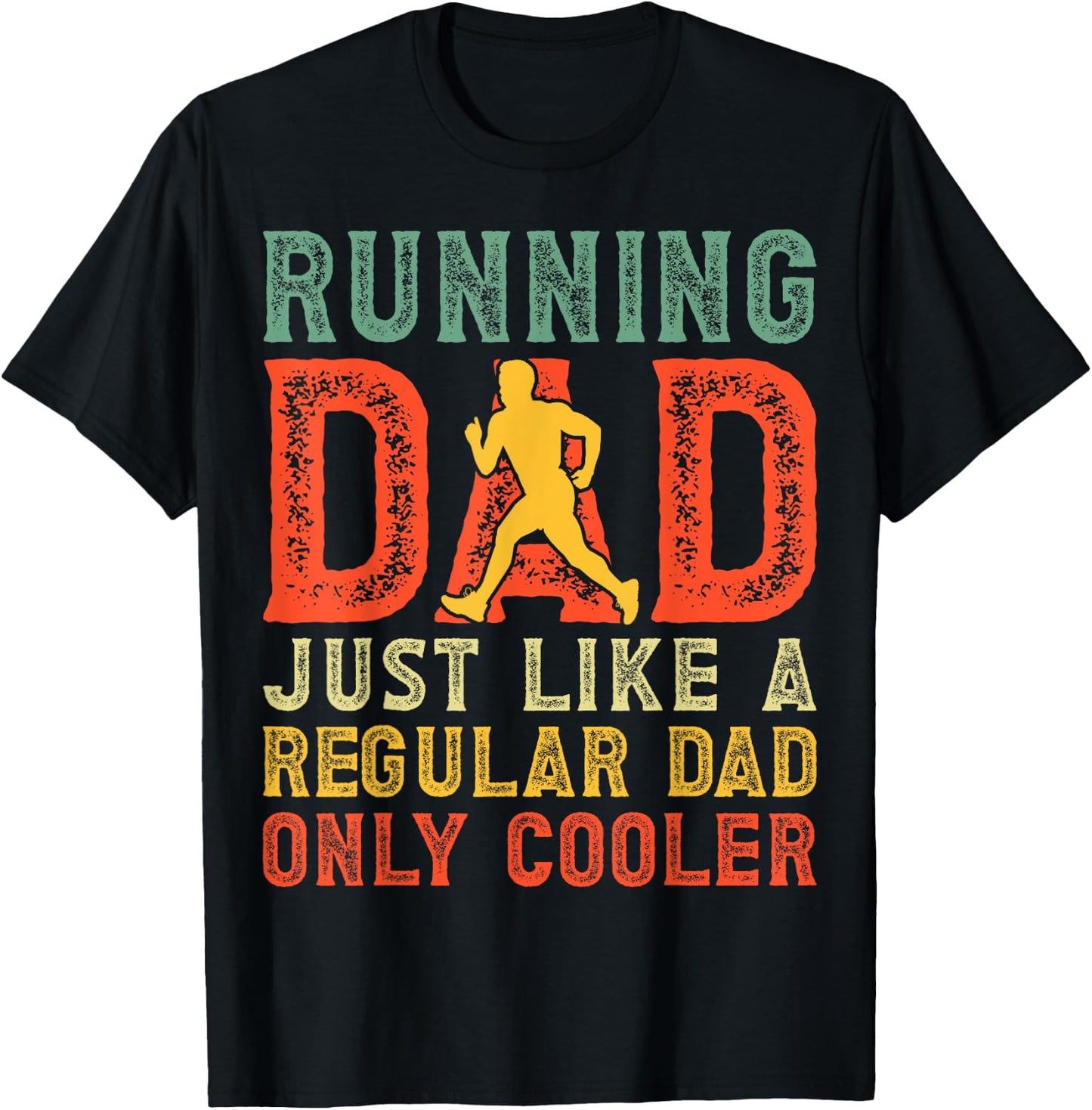 Marathon Runner Father's Day Funny Running Dad T-Shirt - T-Shirt | Black